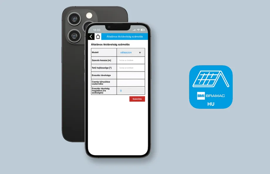 BMI Bramac mobilapp kalkulátor